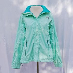 Northface Mint Green Weatherproof Rain Jacket Sz Large Women's
